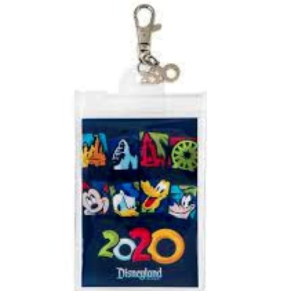 🐳 2 DISNEY DISNEYLAND LANYARD POUCH 2020 & CHARM - Picture 2 of 2